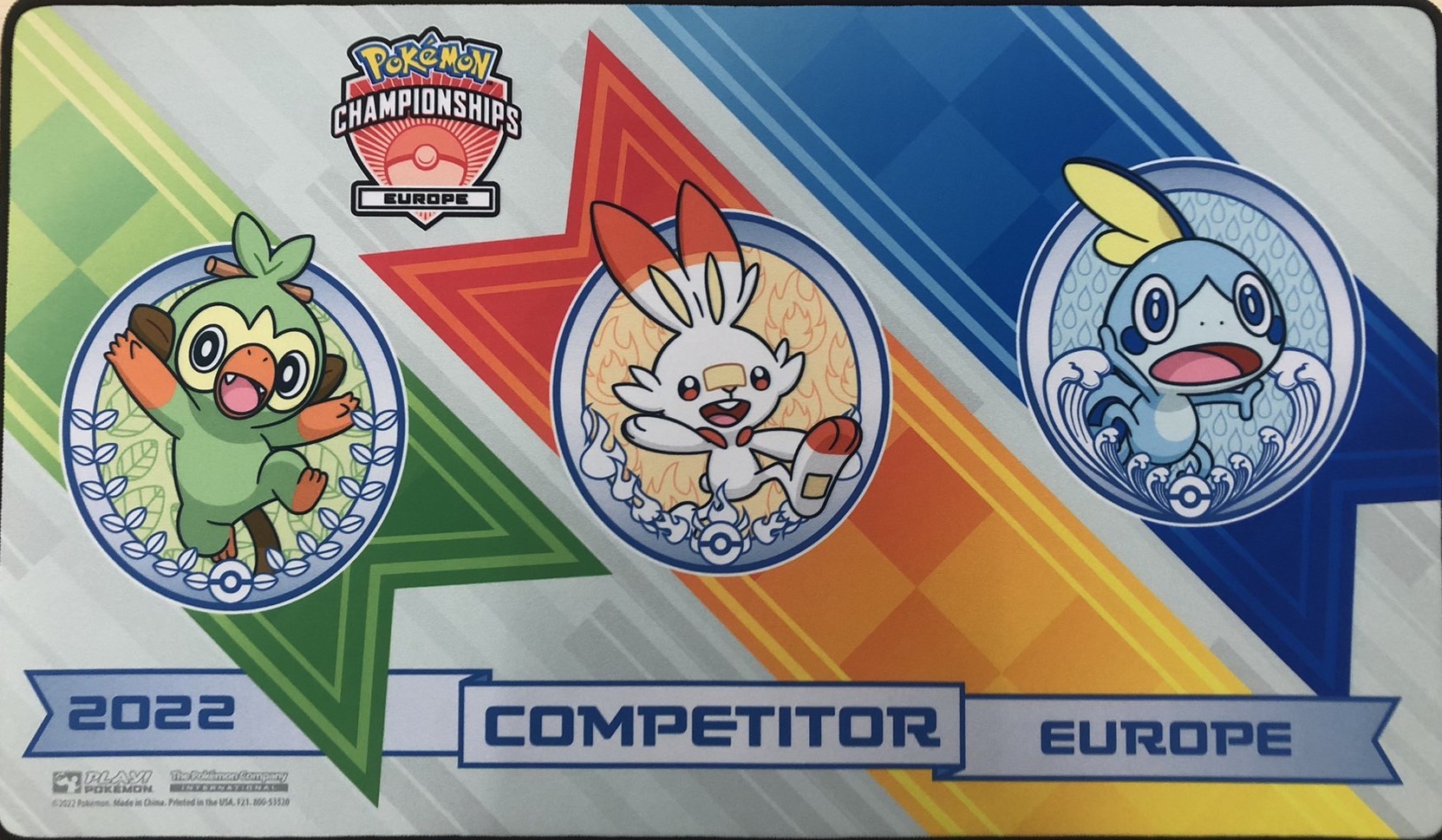 プレイマット【POKEMON CHAMPIONSHIPS EUROPE 2022 COMPETITOR(黒縁)】