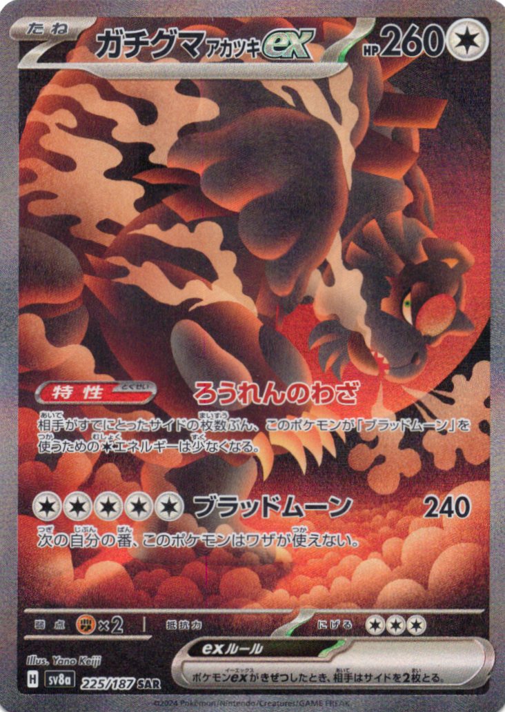 【SALE】ガチグマアカツキex(225/187)[SAR]【SV8a】