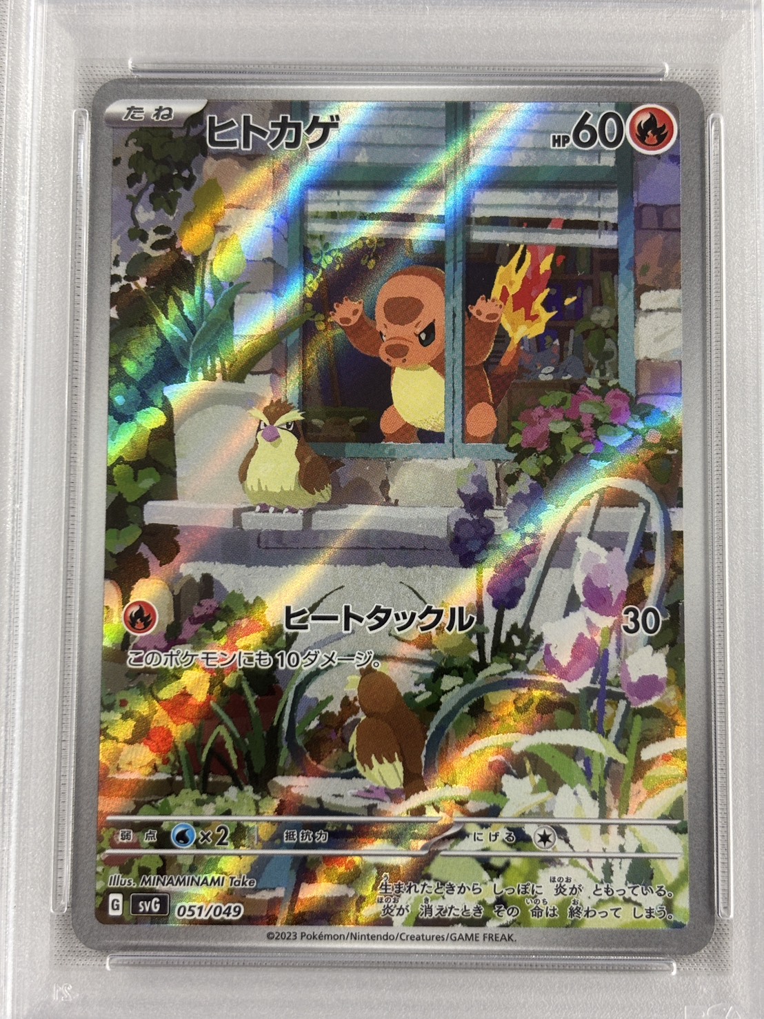 【PSA10】ヒトカゲ(051/049)[AR仕様]【SVG】
