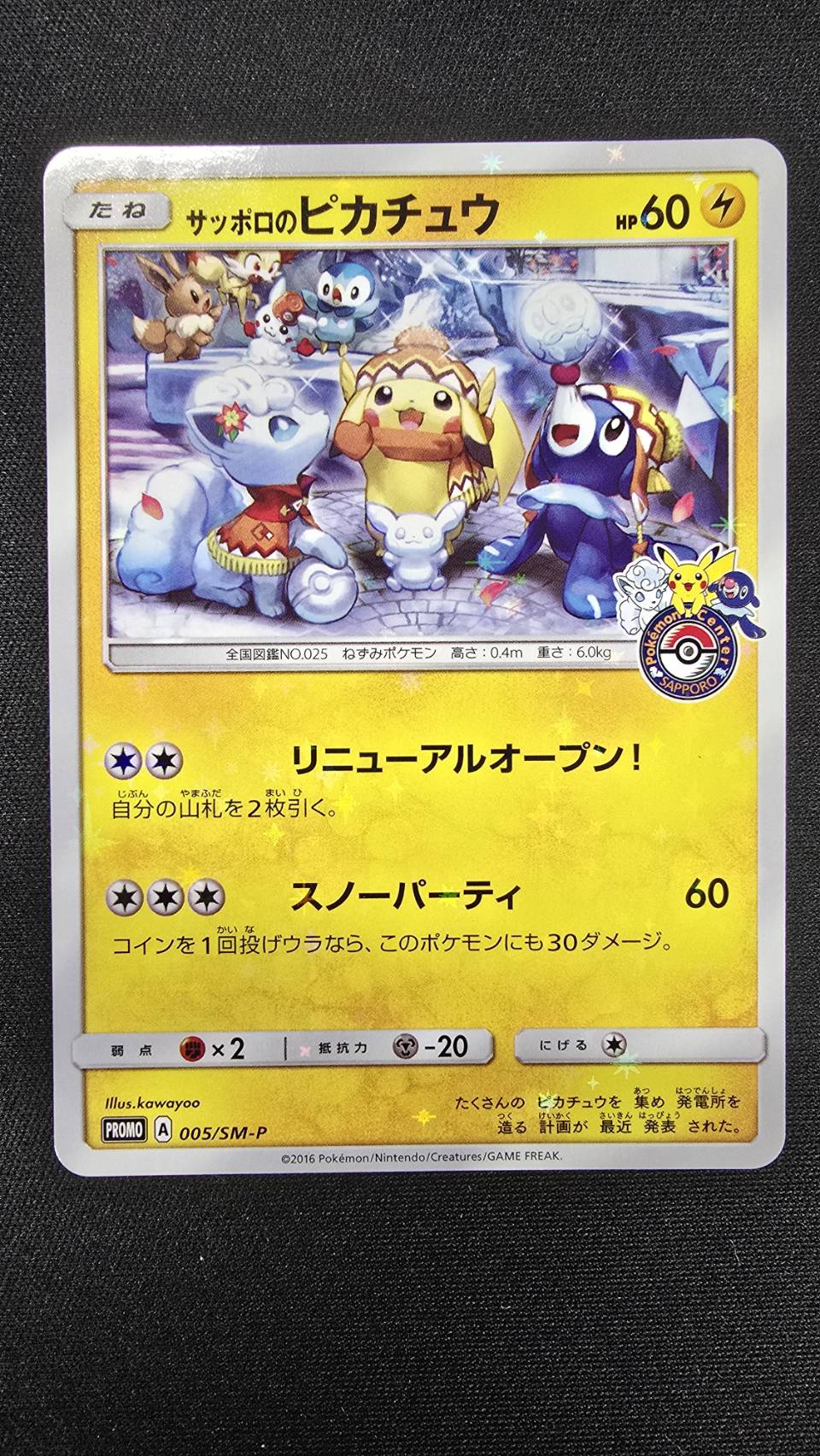 【状態B】サッポロのピカチュウ(005/SM-P)[-]【PROMO】