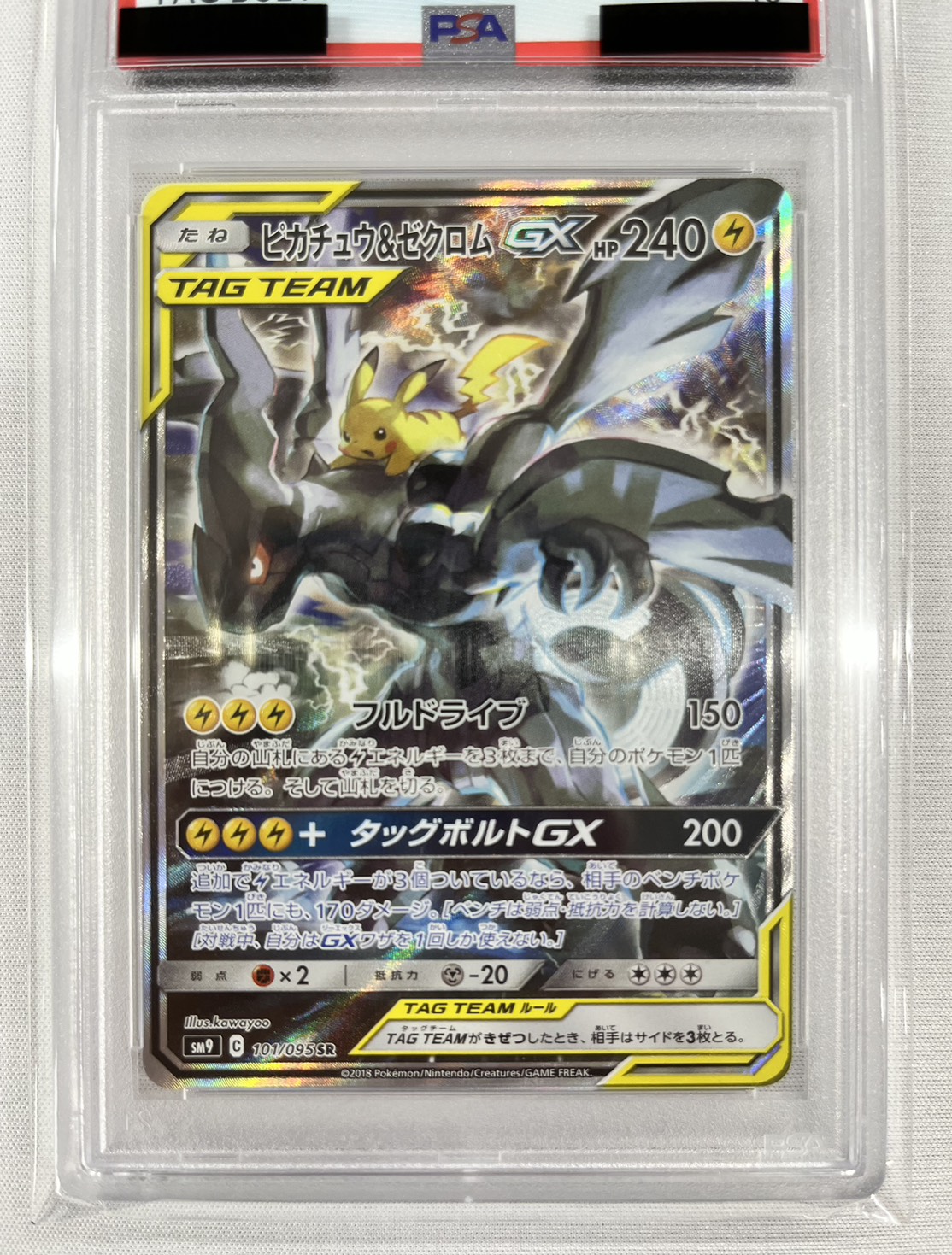 【PSA10】ピカチュウ＆ゼクロムGX(101/095)