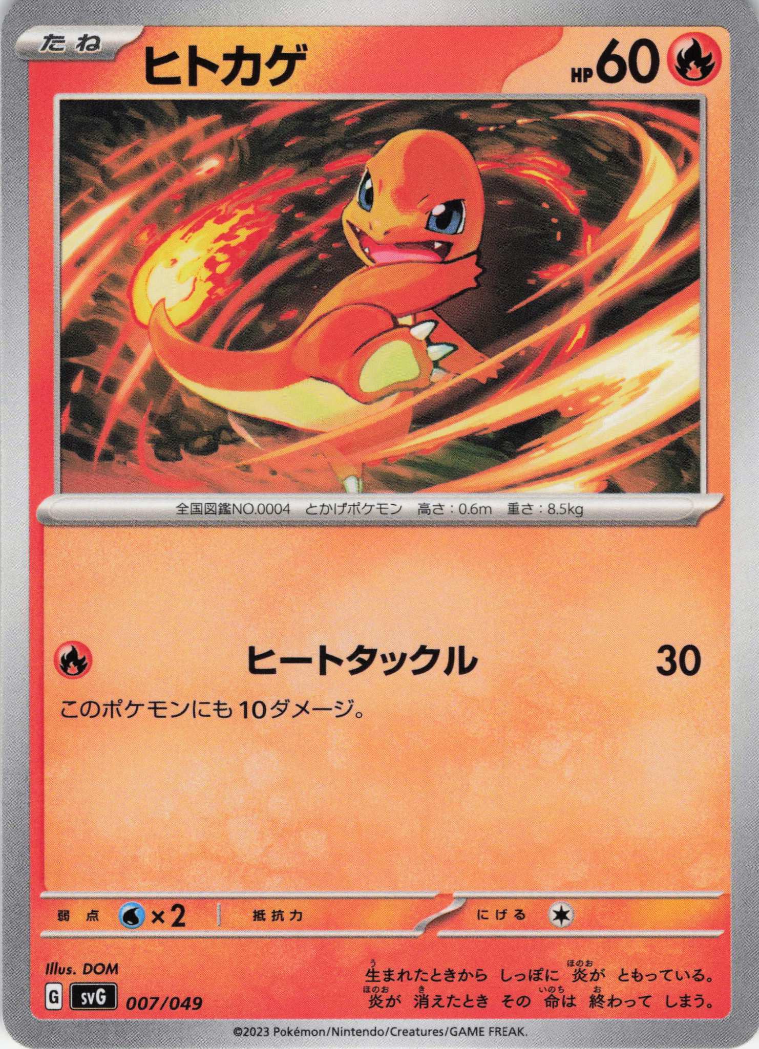 ヒトカゲ(007/049)【SVG】
