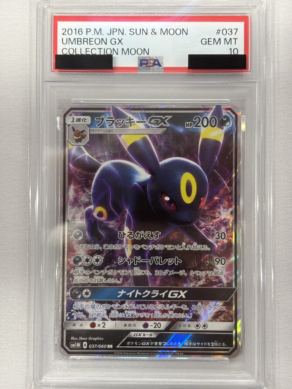 【PSA10】ブラッキーGX(037/060)[RR] 【SM1M】