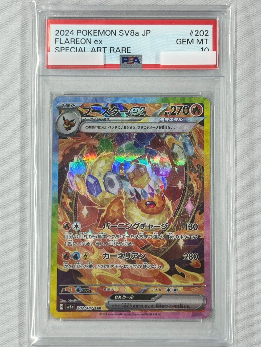 【PSA10】ブースターex(202/187)[SAR]【SV8a】