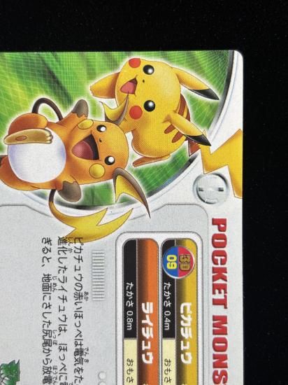 【状態A】●ずかんカード ピカチュウ・ライチュウ