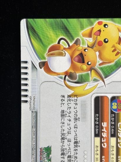 【状態A】●ずかんカード ピカチュウ・ライチュウ