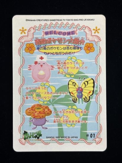 【状態A】●ポケモンシールダス ファンシーグラフィティ No.01 南国ピカチュウ・ラッキー・ラフレシア・バタフリー