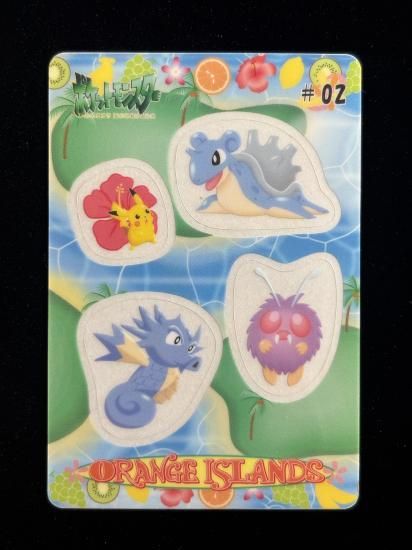 【状態A】●ポケモンシールダス ファンシーグラフィティ No.02 南国ピカチュウ・ラプラス・シードラ・コンパン