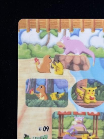 【状態A】●ポケモンシールダス ファンシーグラフィティ No.09 ヤドン・ピカチュウ・ヒトカゲ