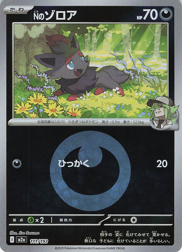 Ｎのゾロア［エネルギーミラー］(111/193)[C]【M2A】