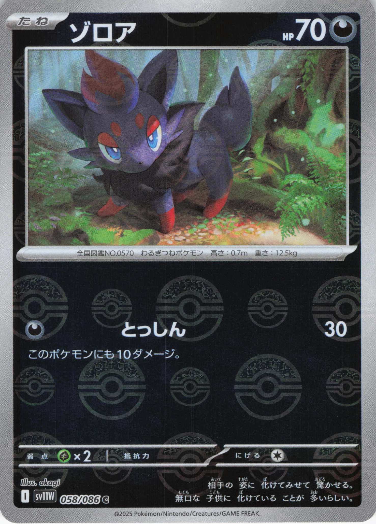 ゾロア[モンスターボールミラー](058/086)[C]【SV11W】